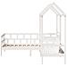 Set Dormeuse con Tetto Bianco 80x200 cm Legno Massello di Pino - Foto miniatura 8