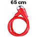 Antifurto A Spirale 65 Cm Per Bicicletta Con 2 Chiavi, Rosso - Foto miniatura 3