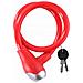 Antifurto A Spirale 65 Cm Per Bicicletta Con 2 Chiavi, Rosso - Foto miniatura 1