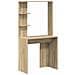 Scrivania con Spazio di Archiviazione 2 pcs Rovere Sonoma - Foto miniatura 4