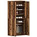 Mobile per scarpe Marrone 80 x 39 x 180 cm Legno multistrato - Foto miniatura 3