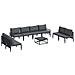 Set Divano da Giardino 9 pcs Antracite Acciaio - Foto miniatura 1