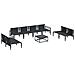 Set Divano da Giardino 9 pcs Antracite Acciaio - Foto miniatura 5