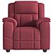 Poltrona Reclinabile in Tessuto Rosso Vino - Foto miniatura 3
