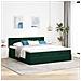 Struttura Letto Pouf con Materassi 160x200 cm Velluto - Foto miniatura 3