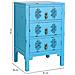 Mesita De Madera Con 3 Cajones Azul 45x36x70 - Foto miniatura 3