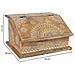 Portagioie In Legno Dipinto A Mano Marrone 24x20x12,5h Cm - Foto miniatura 5