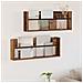Scaffale per riviste 2 pcs Legno vecchio 80 x 12 x 30 cm - Foto miniatura 2