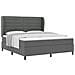 Letto a molle con materasso Grigio scuro 180 x 200 cm Tessuto - Foto miniatura 1