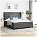 Letto a molle con materasso Grigio scuro 180 x 200 cm Tessuto - Foto miniatura 2