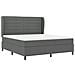 Letto a molle con materasso Grigio scuro 180 x 200 cm Tessuto - Foto miniatura 5