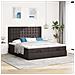 Struttura Letto Pouf con Materassi 160x200 cm in Tessuto - Foto miniatura 4