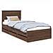 Struttura del letto con cassetto Rovere Marrone 100 x 200 cm - Foto miniatura 1