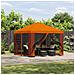 Gazebo 3 x 3 m Arancione Poliestere e Acciaio 190 gsm - Foto miniatura 2