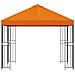 Gazebo 3 x 3 m Arancione Poliestere e Acciaio 190 gsm - Foto miniatura 3