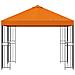 Gazebo 3 x 3 m Arancione Poliestere e Acciaio 190 gsm - Foto miniatura 4