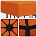 Gazebo 3 x 3 m Arancione Poliestere e Acciaio 190 gsm - Foto miniatura 5