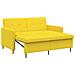 Divano Letto Estraibile Giallo Chiaro Tessuto - Foto miniatura 1