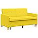 Divano Letto Estraibile Giallo Chiaro Tessuto - Foto miniatura 5