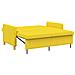 Divano Letto Estraibile Giallo Chiaro Tessuto - Foto miniatura 6