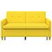 Divano Letto Estraibile Giallo Chiaro Tessuto - Foto miniatura 7