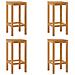 Sgabello da bar 4 pcs Naturale 35 x 35 x 75 cm - Foto miniatura 1