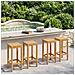 Sgabello da bar 4 pcs Naturale 35 x 35 x 75 cm - Foto miniatura 2