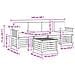 Set di divani da esterno 5 pcs Bianco e Antracite Poliestere - Foto miniatura 6