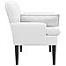 Loveseat con bottoni imbottiti Bianco 111 x 68 x 80 cm Tessuto - Foto miniatura 4