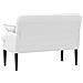 Loveseat con bottoni imbottiti Bianco 111 x 68 x 80 cm Tessuto - Foto miniatura 5