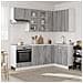 Unità Cucina LYON 8 pz Sonoma grigio Legno ingegnerizzato - Foto miniatura 2