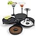 62414 Bordatore per bicchieri e tazze pieghevole con tre vassoi, accessorio per cocktail senza BPA - Foto miniatura 1