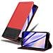 Custodia Compatibile Con Samsung Galaxy S7 Edge In Rosso Nero - Coperchio Protettiva Con Chiusura Magnetica, Funzione Stand E Tasca Per Le Carte - Foto miniatura 4