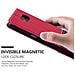 Custodia Compatibile Con Samsung Galaxy S7 Edge In Rosso Nero - Coperchio Protettiva Con Chiusura Magnetica, Funzione Stand E Tasca Per Le Carte - Foto miniatura 7