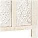 Divisorio 3 Pannelli Intagliato Bianco 120x165cm Mango Massello - Foto miniatura 3