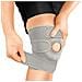 KS10 Tutore Fascia Ginocchio con Foro Rotuleo. Ginocchiera Regolabile in Neoprene. Supporto Menisco. Dolore Artritico, Riabilitazione Infortuni Sport e Protezione. Colore Grigio - Foto miniatura 1