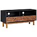 Mobile Porta Tv 100x35x45 Cm In Legno Massello Di Acacia E Mdf - Foto miniatura 1