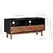 Mobile Porta Tv 100x35x45 Cm In Legno Massello Di Acacia E Mdf - Foto miniatura 5
