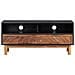 Mobile Porta Tv 100x35x45 Cm In Legno Massello Di Acacia E Mdf - Foto miniatura 6
