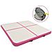 Tappetino Ginnastica Gonfiabile con Pompa 200x200x20cm PVC Rosa - Foto miniatura 1