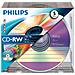 Supporto riscrivibile CD Philips CW7D2CC05/00 - CD-RW - 12x - 700 MB - 5 Pacco Slim Case - 120mm - 1,33 Ora Tempo di registrazione massimo - Foto miniatura 3