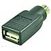 2-Power PS / 2 Male - USB Type A USB Type A PS / 2 Nero cavo di interfaccia e adattatore - Foto miniatura 1