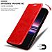 Custodia Compatibile Con Sony Xperia 5 Ii In Rosso Mela - Coperchio Protettiva Con Chiusura Magnetica, Funzione Stand E Tasca Per Le Carte - Foto miniatura 7