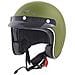 Casco Jet Moto Omologato Ece 22-05 Custom Verde Opaco Scooter Militare Taglia S - Foto miniatura 7