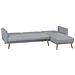 Grace Divano Penisola Reversibile E Convertibile 4 Posti Tessuto Grigio - Foto miniatura 3