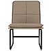 Sedia Lounge Cappuccino 54x75x76 Cm In Similpelle - Foto miniatura 3