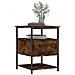 Comodino Rovere Fumo 40x42x56 Cm Legno Multistrato - Foto miniatura 4