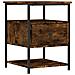 Comodino Rovere Fumo 40x42x56 Cm Legno Multistrato - Foto miniatura 1