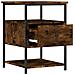Comodino Rovere Fumo 40x42x56 Cm Legno Multistrato - Foto miniatura 8