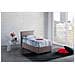 Letto Singolo Candida, Letto Contenitore Con Rivestimento In Tessuto, 100% Made In Italy, Apertura Laterale, Adatto Per Materasso Cm 80x190, Tortora - Foto miniatura 1